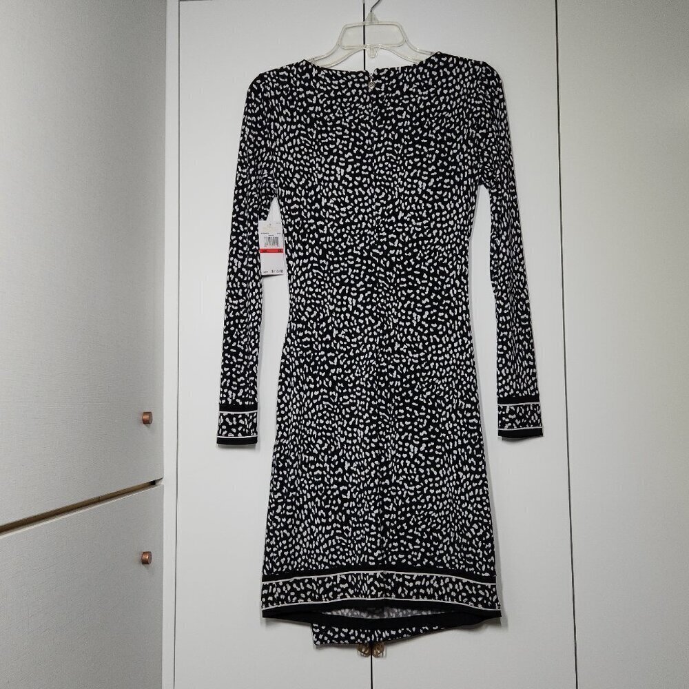 Michael Kors Ped Wrap Dress Women's Size XS Black & White - Picture 4 of 7